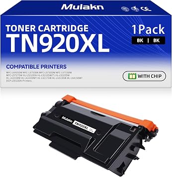 TN920XL TN920 Toner Cartridge for Brother TN 920 920XL TN920XXL TN920UXXL TN-920XL Used to HL-L6210DW HL-L6210DWT HL-L5210DW HL-L5210DN HL-L5210DWT Printer High Yield 1Pack