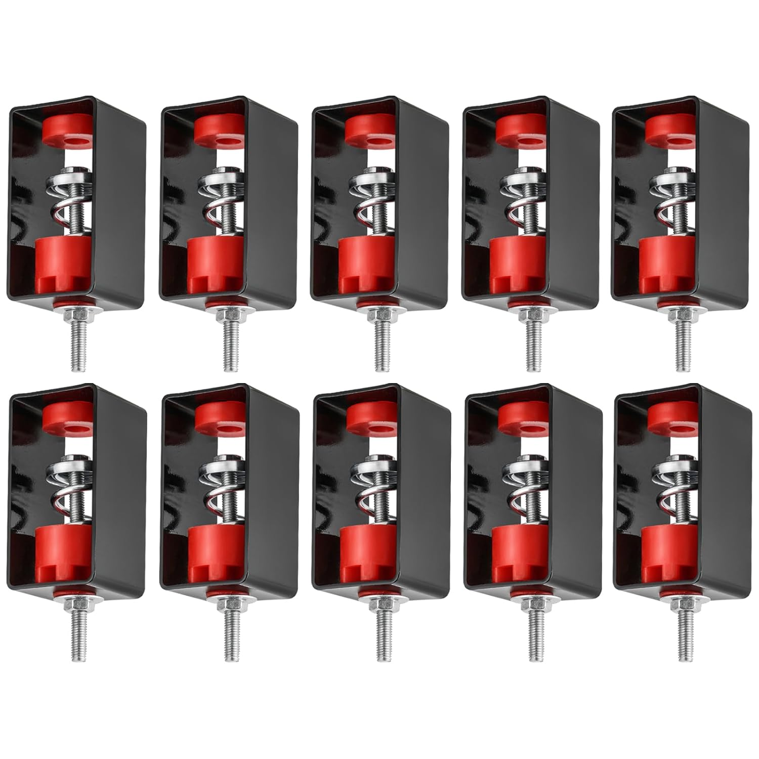 Ceiling Vibration Damping Mounts, 10 Pack Spring Vibration Isolator Hangers, 110Lb Capacity, 1.2” Deflection Ceiling Spring Vibration Isolator for A/C Air Handler Home Theaters, Studios, Hotels