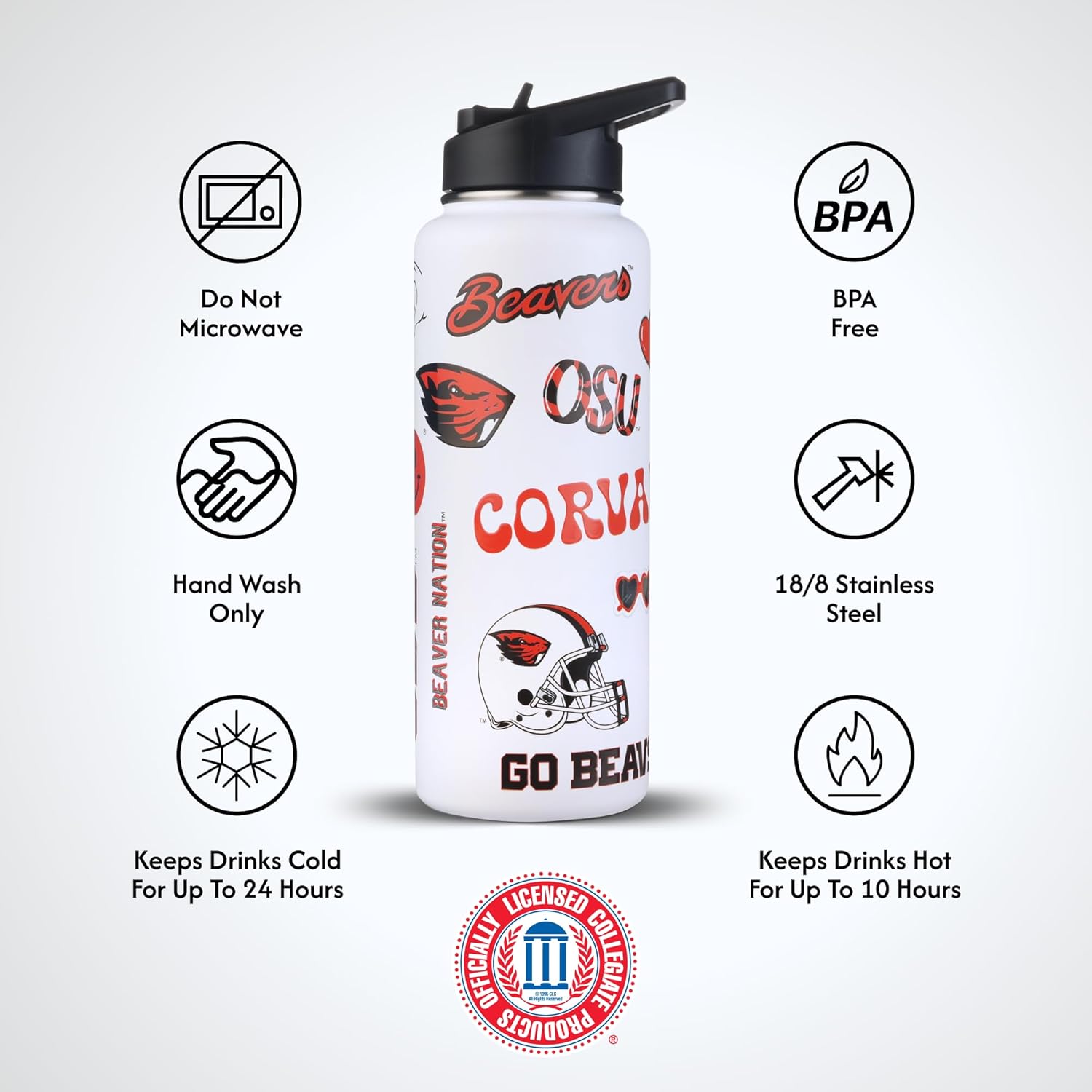 The Memory Company | Licensed NCAA 34oz Team Spirit Water Bottle