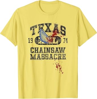 The Texas Chainsaw Massacre Athletic Logo with Chainsaw T-Shirt