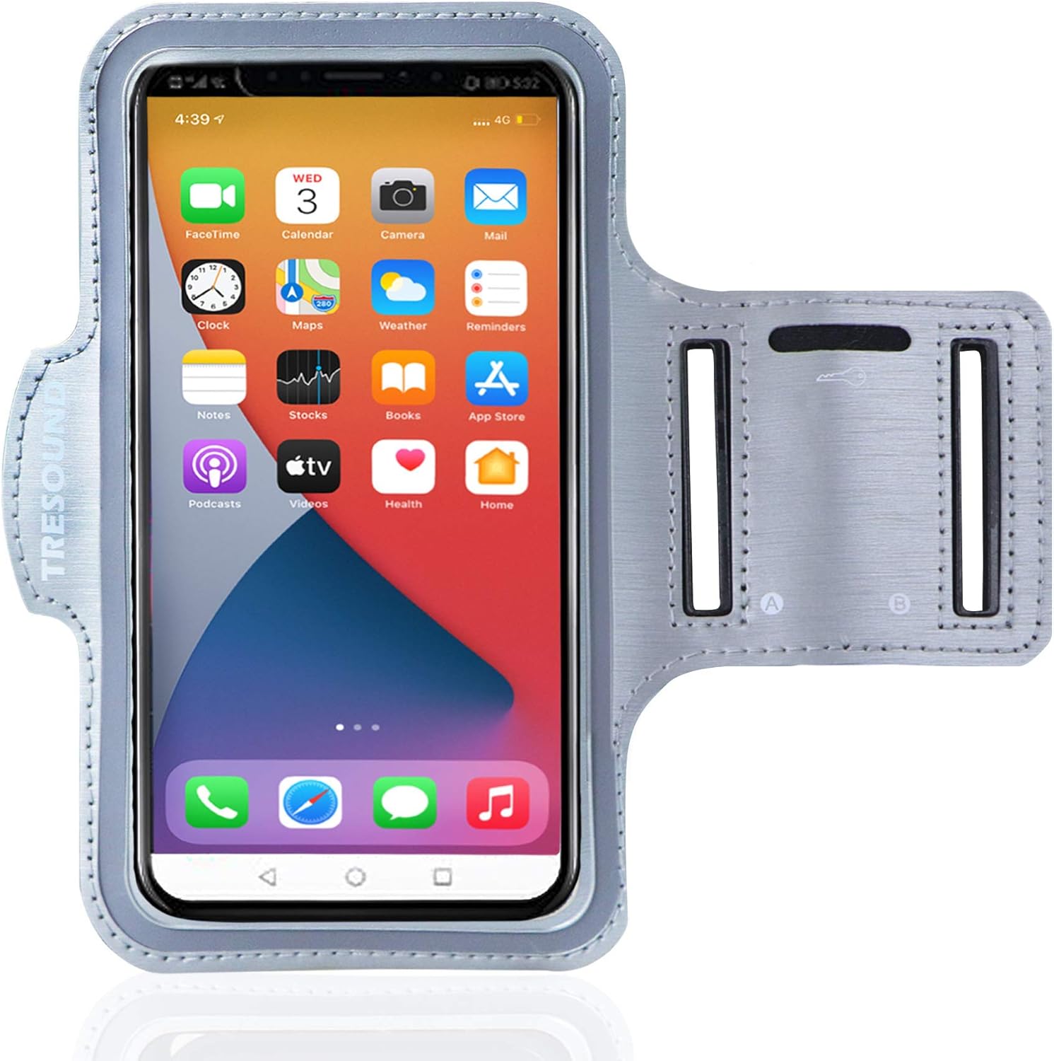 Tresound Water Resistant Cell Phone Armband Case for iPhone 11 Pro, X, Xs, Galaxy S7, S6, Galaxy S10, S9, S8, A8, Adjustable Elastic Band & Key Slot for Running Sports (Black) : Cell Phones & Accessories