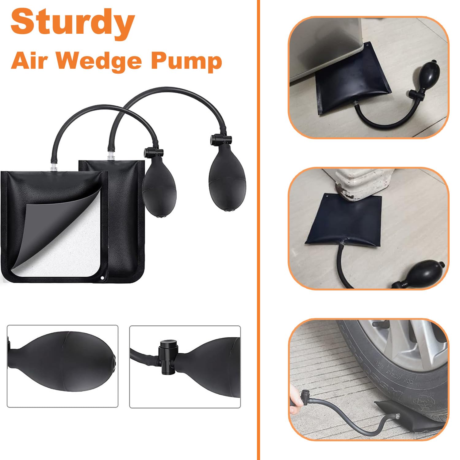 Kit di attrezzi per auto, 22 pezzi, kit professionale di riparazione di emergenza con pinza a lunga portata, pompa a cuneo d'aria, gancio a J, strumento di rimozione delle finiture, borsa per riporre