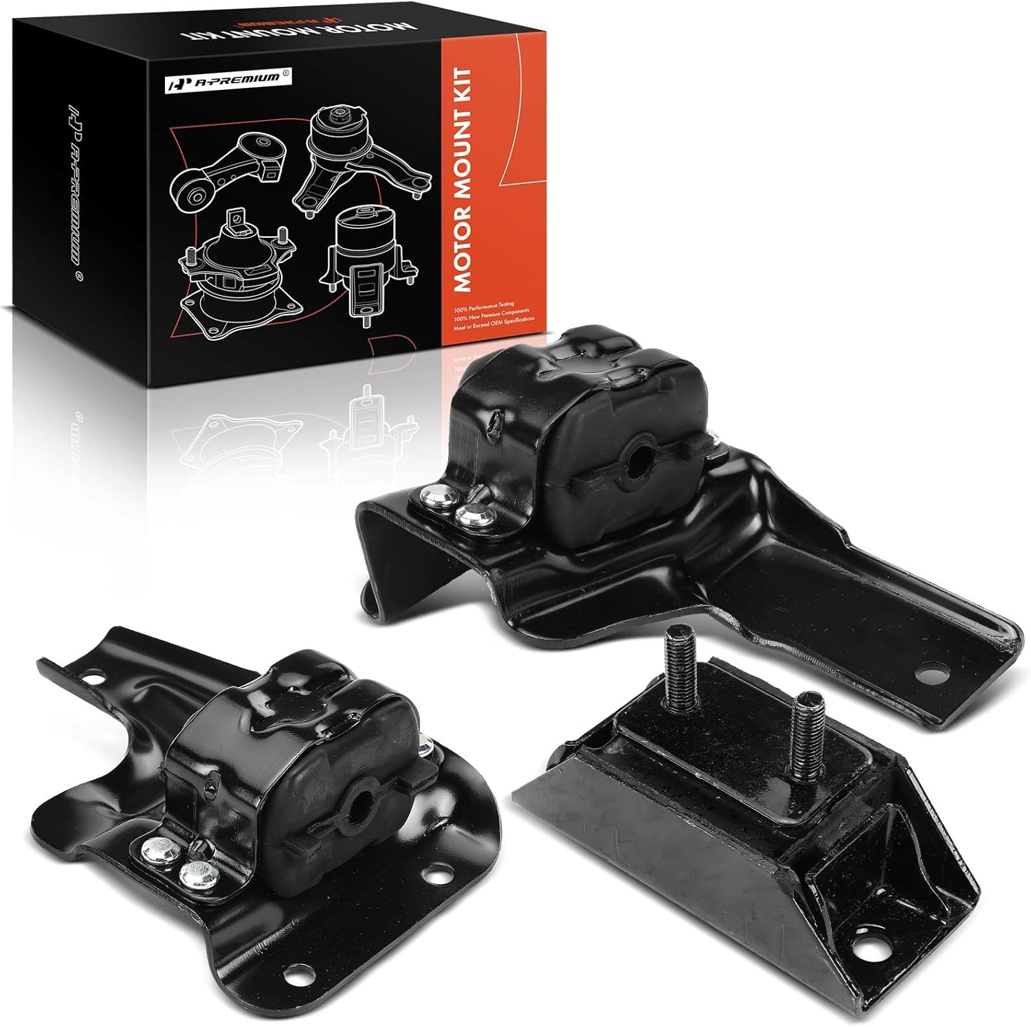 A-Premium Engine Motor Mount and Transmission Mount Kit Compatible with Ford F-150 F150 1997-2003, F-150 Heritage 2004-2004, F-250 F250 1997-1999, 4.6L 5.4L, 4WD, Set of 3