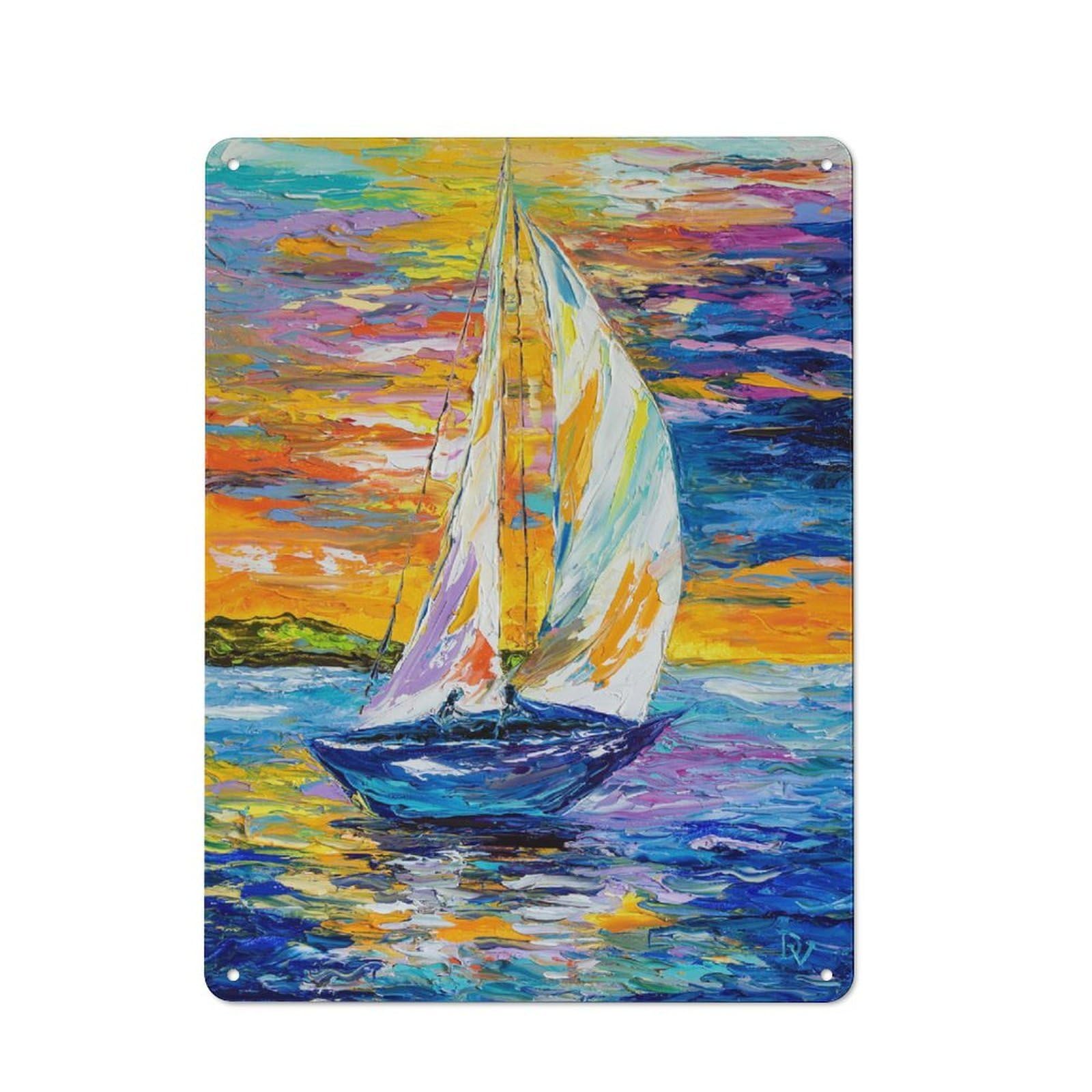 Junmoney Style-3 Vintage Metal Plaque 40X30cm Featuring My Colorful Dream For Hallway Wall, For Wall Display Collectors