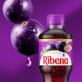 Ribena Blackcurrant Juice Drink 500ml - Multipack of 4 | Real Fruit | Rich In Vitamin C | No Artificial Colours or flavous | Fruity Refreshment | Ready To Drink | 100% Recycled Plastic Bottle
