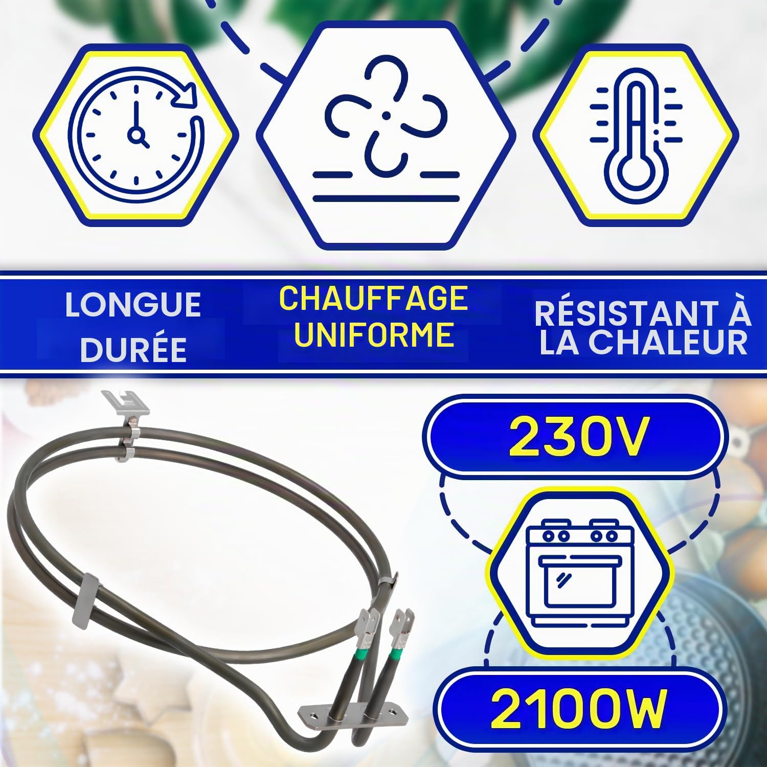Circulaire Resistance pour Four 2100W 00435829 435829 pour Bosch pour Balay | C00298566 pour Indesit pour Whirlpool - Garantie de 10 Ans - MONTERAL