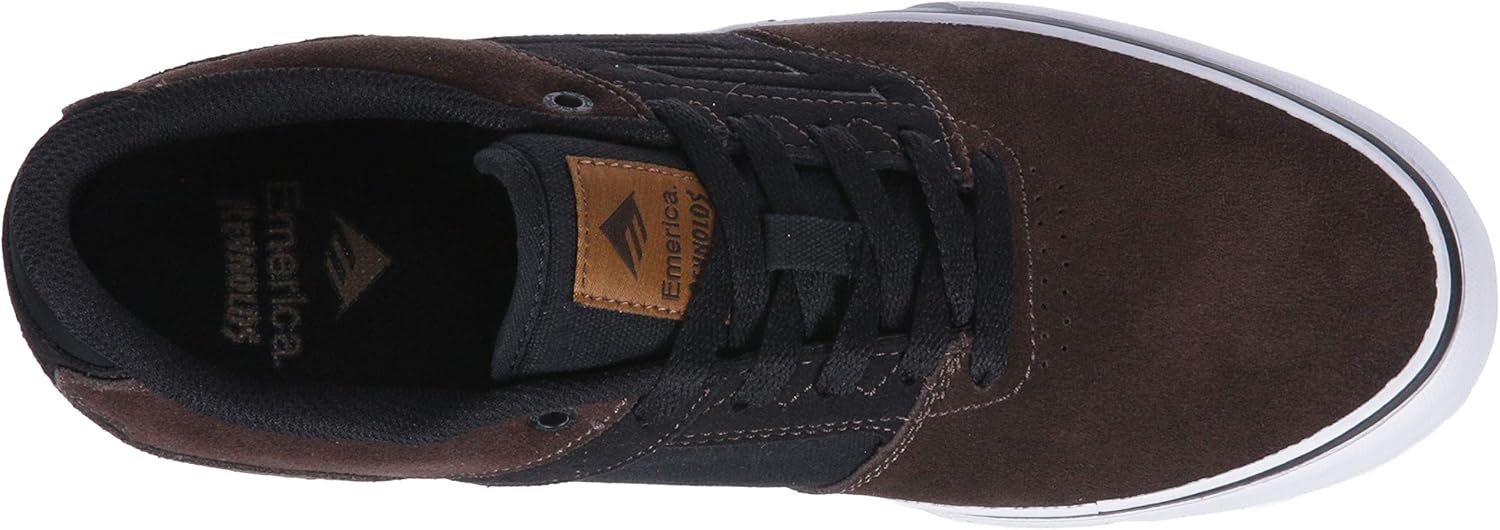 Emerica Men's The Reynolds Low Vulc Skate Shoe 5.5 Brown/Black