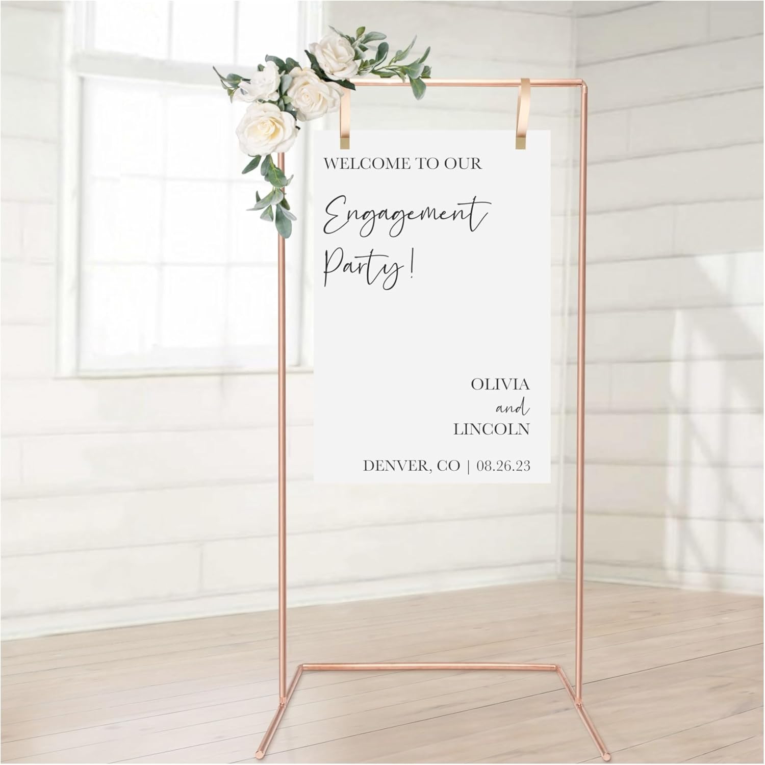 Welcome to Our Engagement Party Sign Decal, Engagement Celebration Decor, Pre Wedding Decorations, Several Sizes & Colors, Decal ONLY