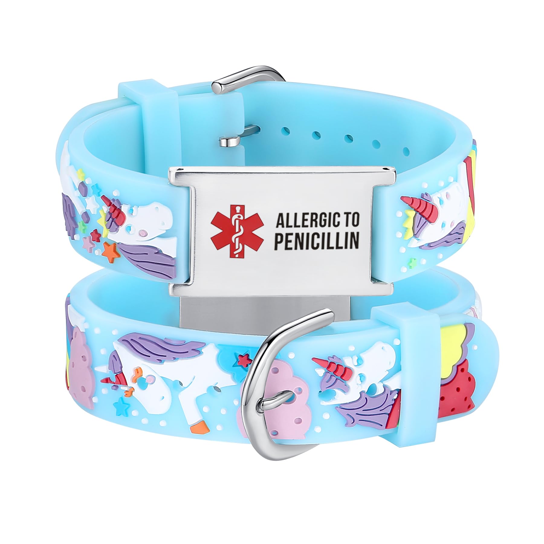 LinnaLove cartoon medical alert id bracelets Parents gift to Son, daughter, brother, sister