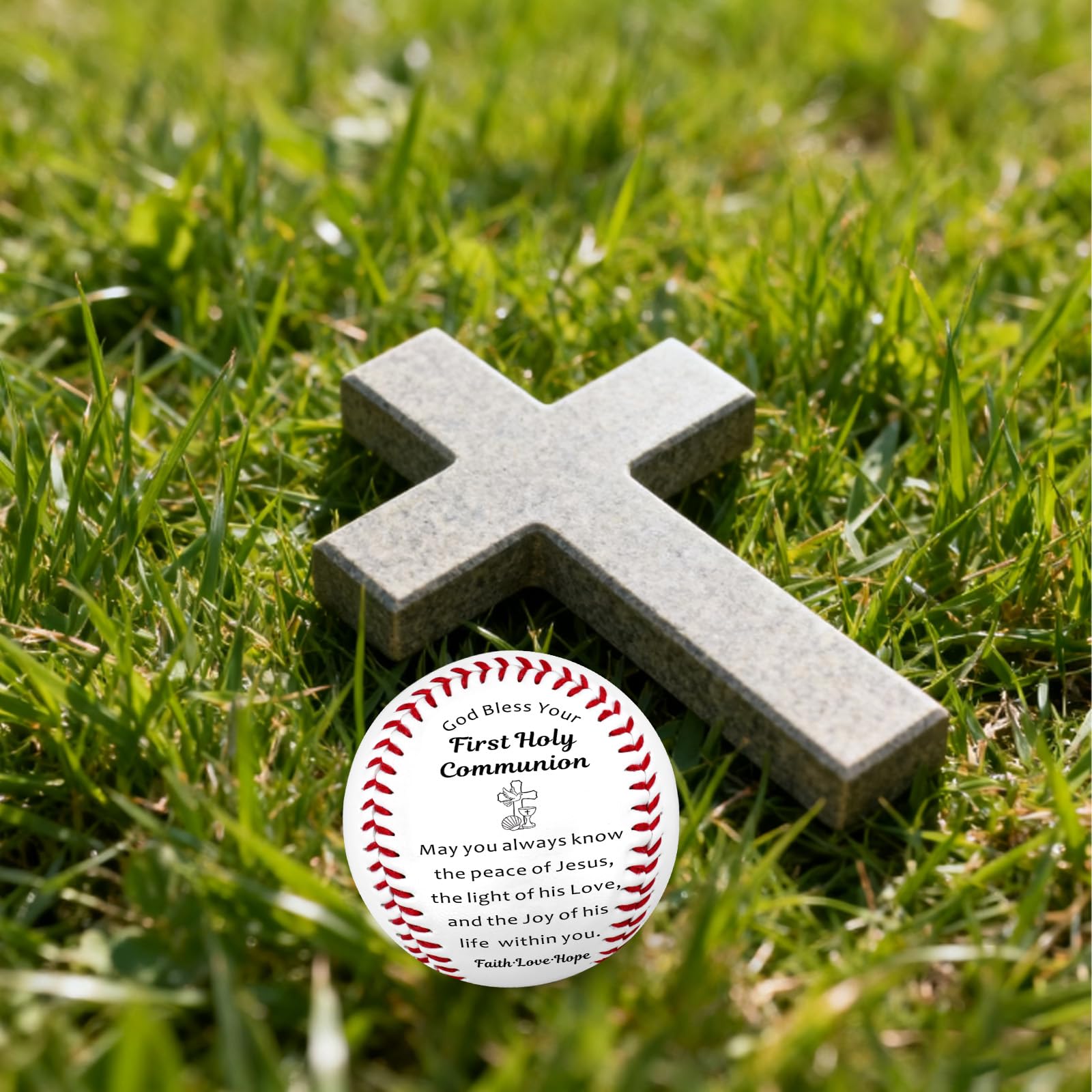 Regali per la prima comunione per ragazzi ragazze regalo di baseball per ragazzi 8-12 religiosi prima comunione regalo baseball per adolescente ragazzo senior notte regalo per nipote figlioccio