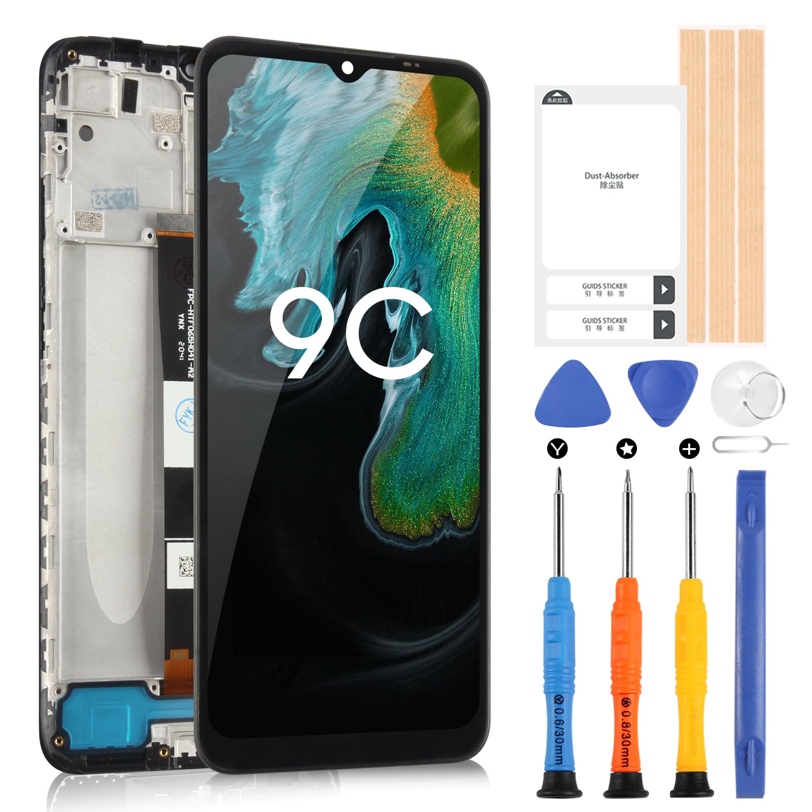 Écran LCD Complet + Vitre Pour Xiaomi Redmi 9C (M2006C3MG/M2006C3MT) - Neuf Noir