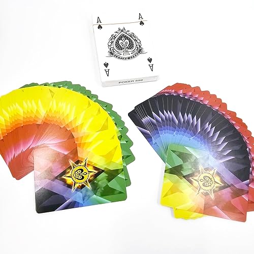 Magia 3 piezas de cuatro colores finas tarjetas de fanning y manipulación etapa ilusiones tarjeta truco accesorios mágicos (3.5 in x 2.6 in)