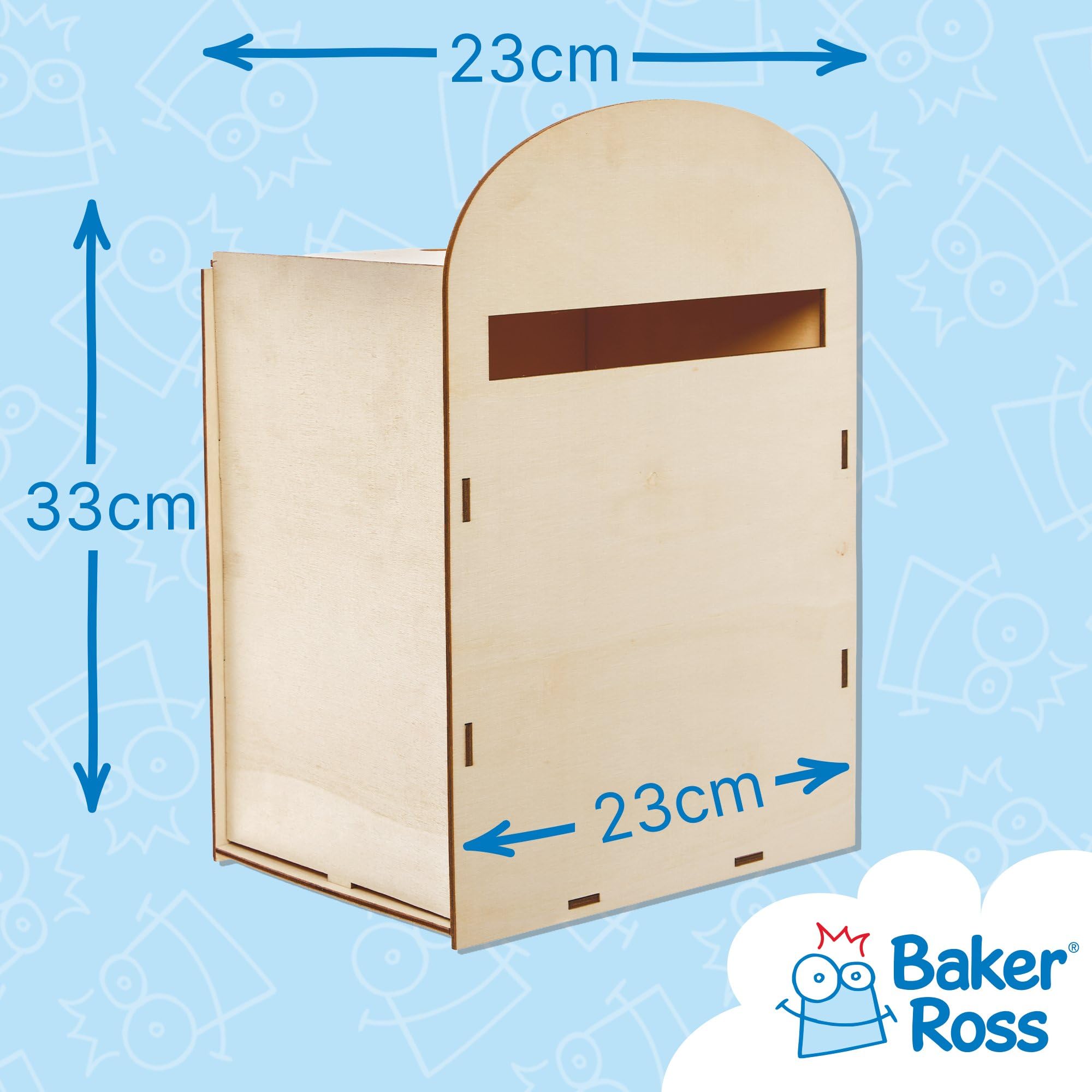 Amazon.com: Baker Ross FX846 Letter Box Kit - 1 Kit DIY Wooden