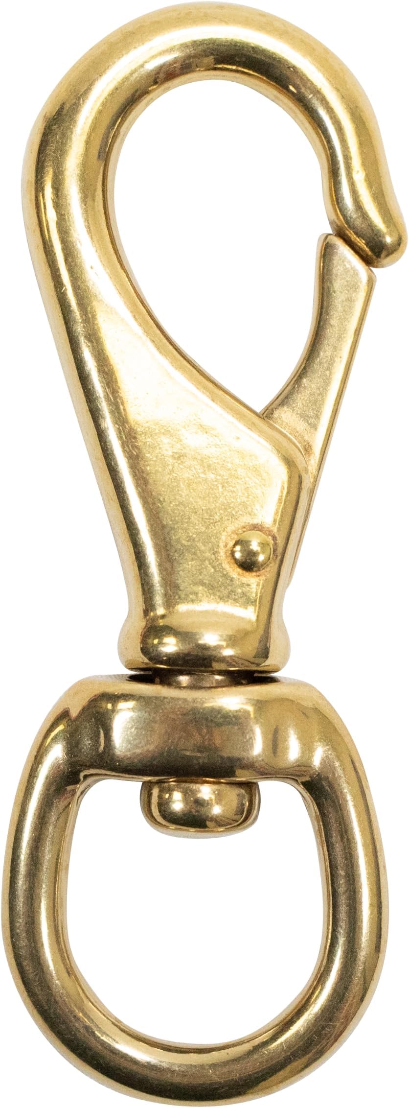 Scuba Choice 3.5" Brass Swivel Eye Snap Hook Clip #2, 12.9mm Opening