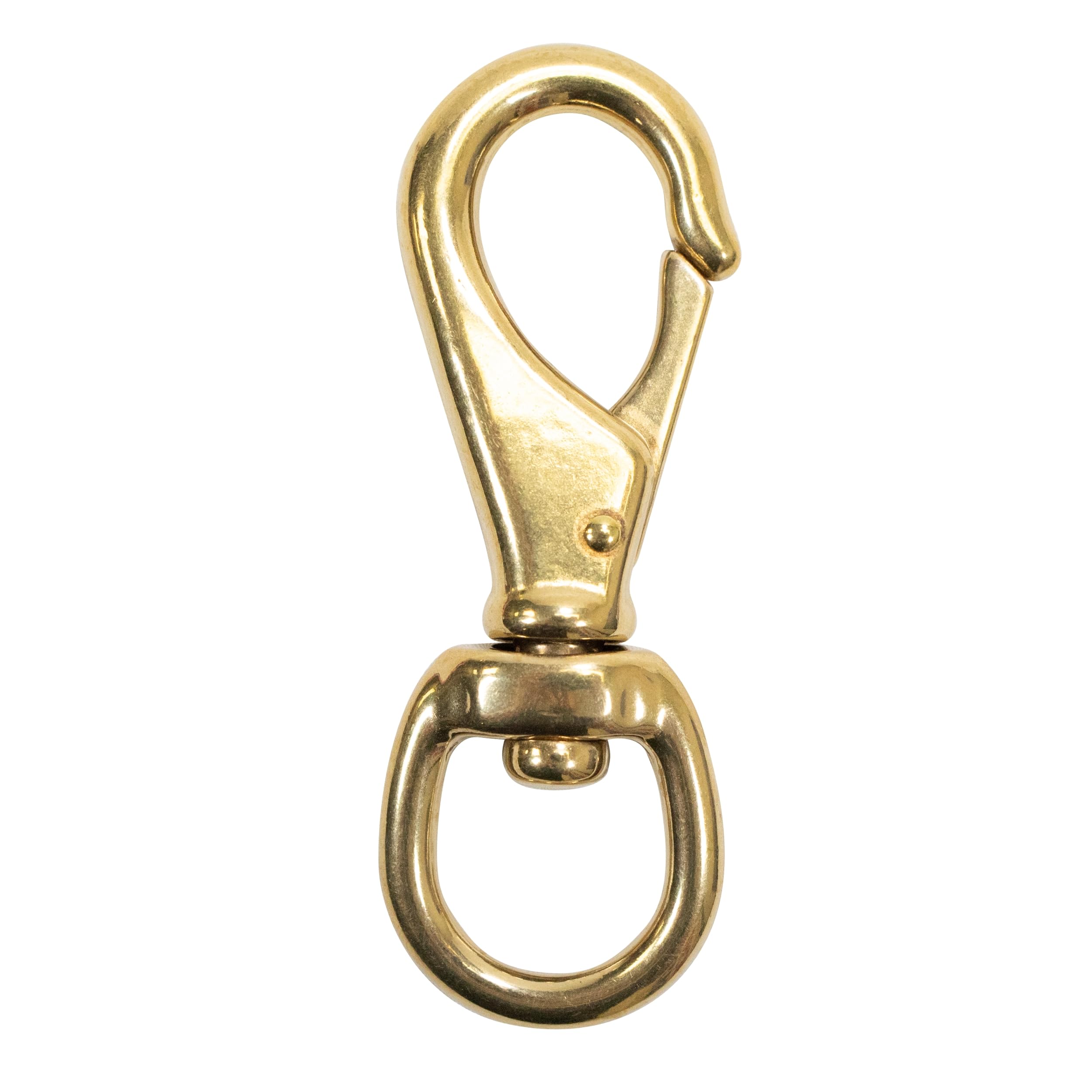 Scuba Choice 3.5" Brass Swivel Eye Snap Hook Clip #1, 12.9mm Opening