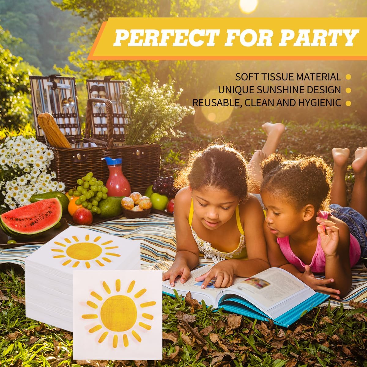 200Pcs Boho Sun Paper Napkins First Trip Around The Sun Napkin Disposable Sunshine Cocktail Napkins for Birthday Baby Shower Party Supplies - Image 5