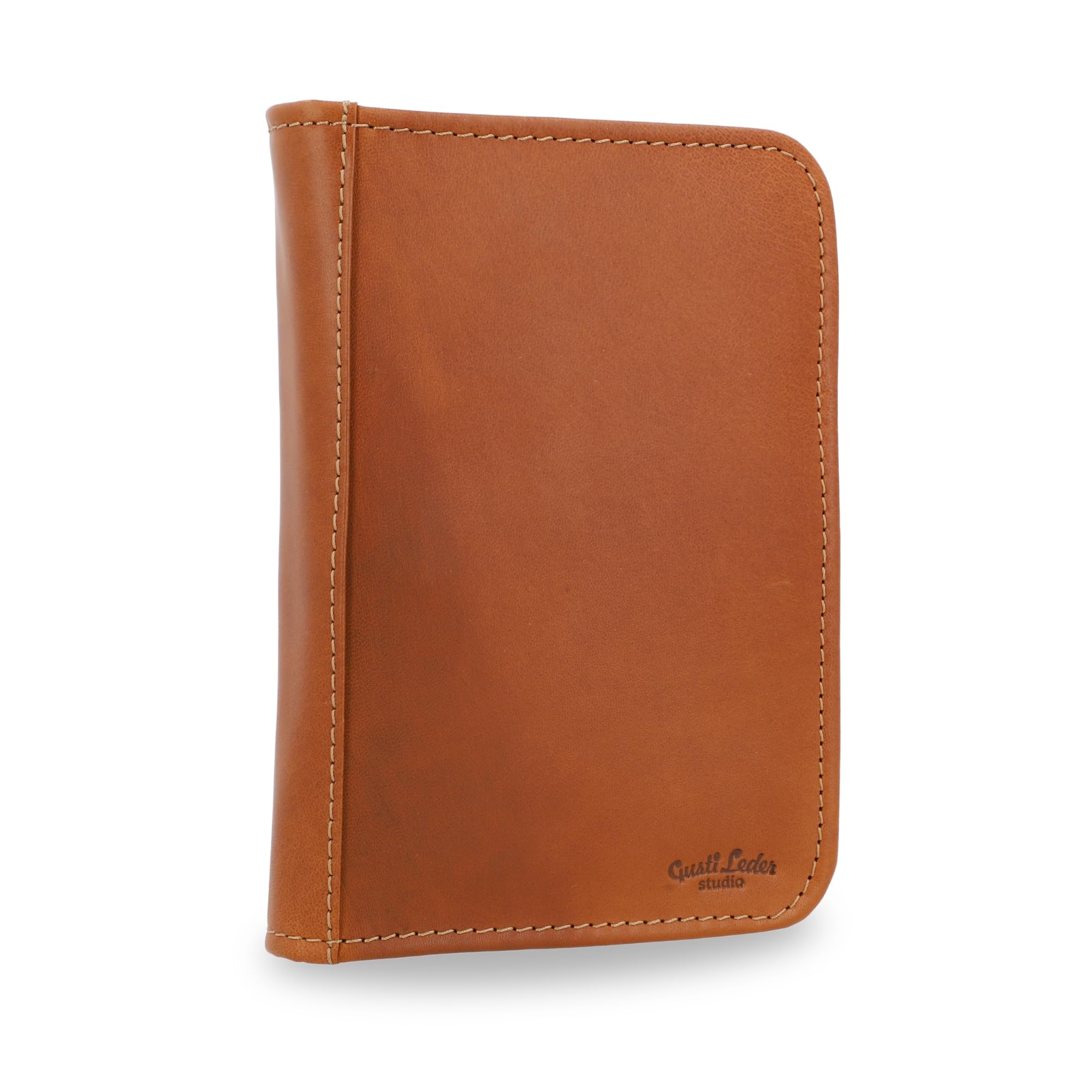 Gusti Leder Trousse À Crayons en Cuir Vintage Marron Yannick – Trousse pour Adultes avec Fermeture Éclair, Trousse À Crayons en Cuir Véritable pour Le Bureau, L'École, Les Créatifs