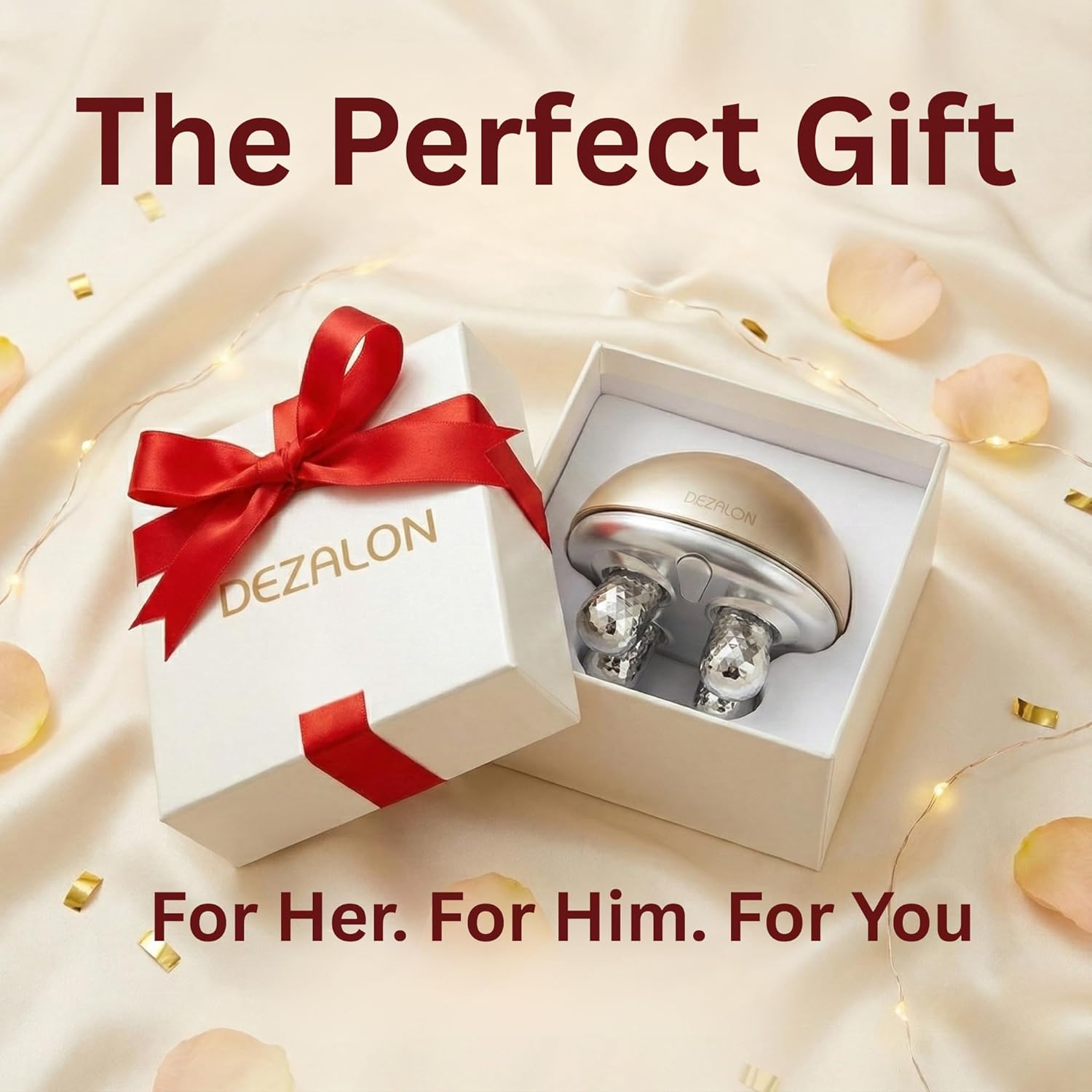 Microcurrent Facial Device, Face Massager Tool, Eye and Neck Massager, Face Roller, Beauty Tools for Relaxing Facial Massage and Skin Care Routine, Gold Color - Image 7