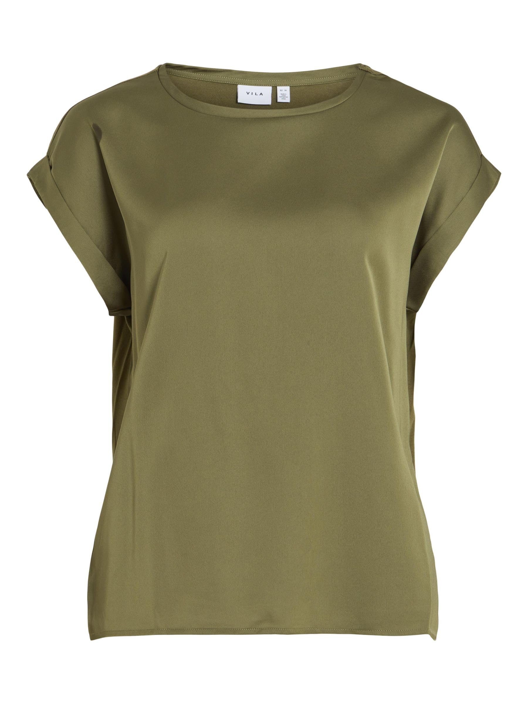 Vila Damen VIELLETTE S/S Satin TOP - NOOS 14059563