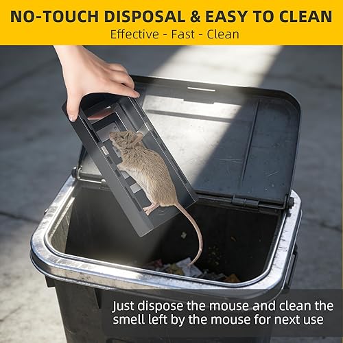 Miniatura 5 de Paquete de 2 trampas eléctricas para ratones con voltaje potente, trampas reutilizables para uso en interiores, mata ratas, ratones, control