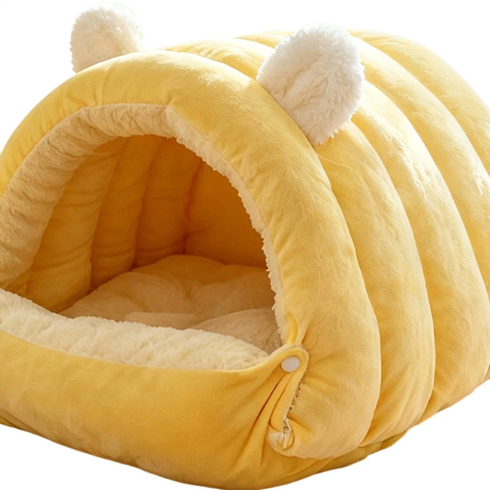 Cuccia per gatti chiusa coperta lavabile morbida e calda con cerniera