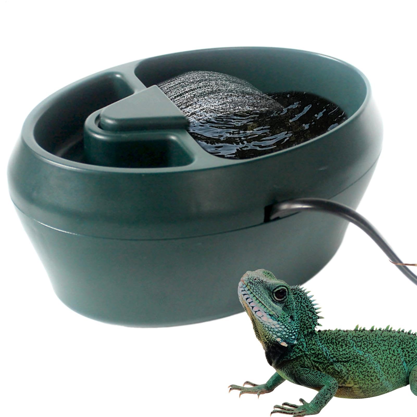 Bac à eau pour reptiles : fontaine automatique avec pompe pour serpent et caméléon