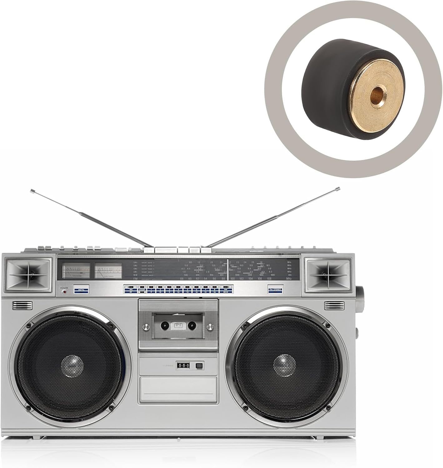 Cassette Deck Pinch Roller for Audio Recorder Maintenance, 11mm Copper Shaft Tape Roller Compatible with Video Machines and DVD Drives, Replacement Part for Cassette Machine Repair