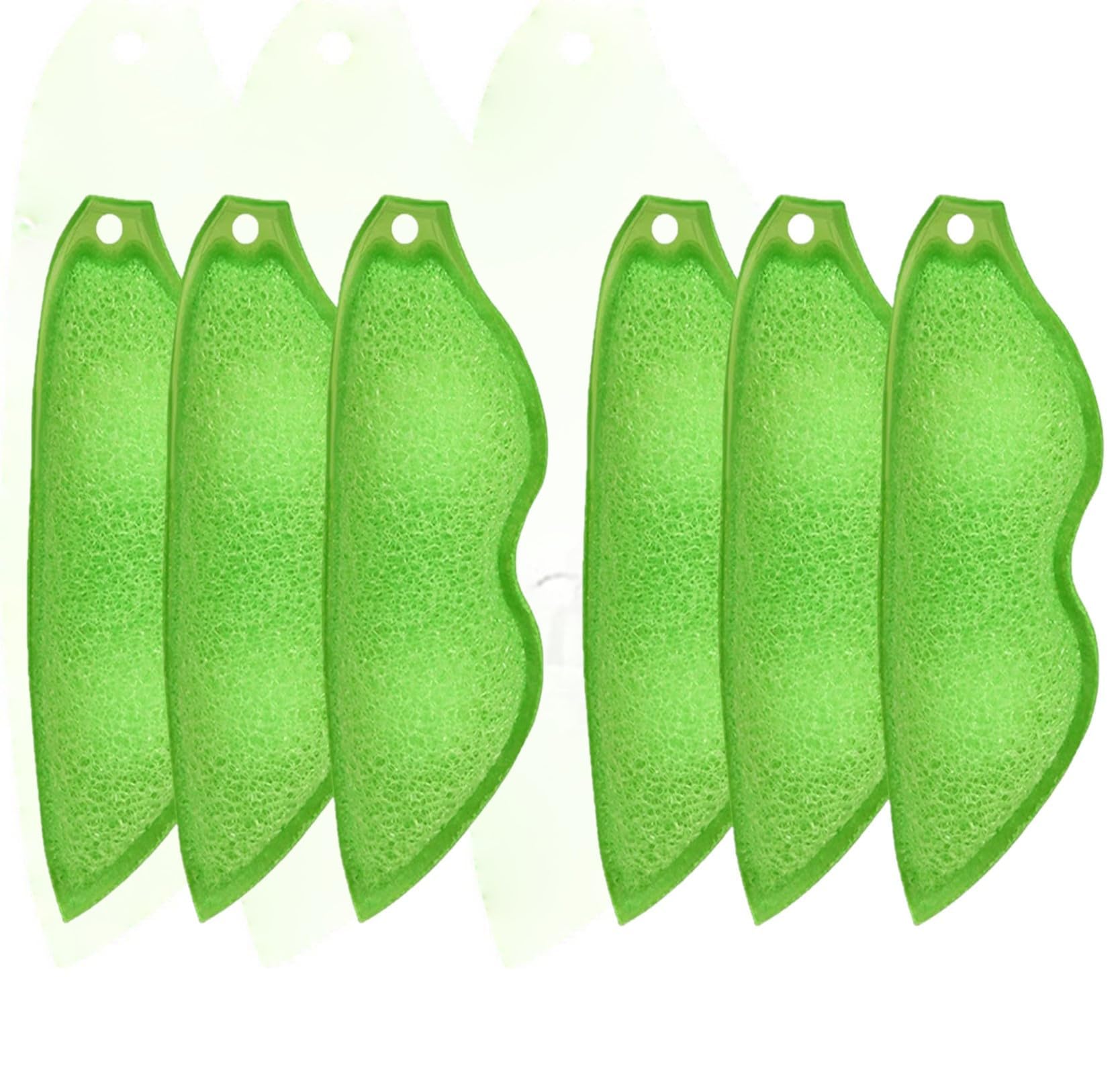 Magic Beans Bottle Cleaner, Reusable Beans-Shaped Sponge for Internal Cleaning of Small Mouth Bottles, Heat Resistant (6pcs)