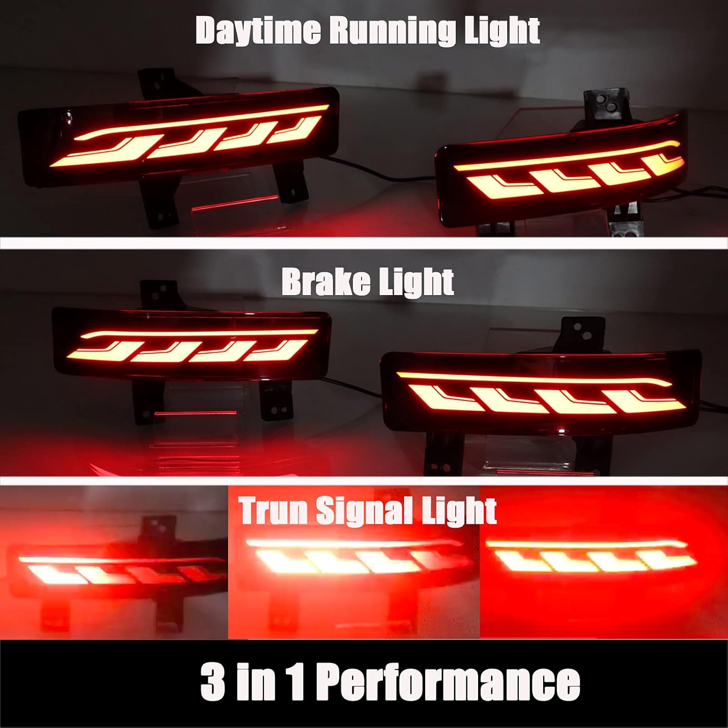 Full Lens LED Rear Reflector Bumper Fog Light Assembly kit for Honda CRV CR-V 2020 2021 2022,Turn Signal Light&Brake Light&Daytime Running Light,2 PCS PLUG AND PLAY