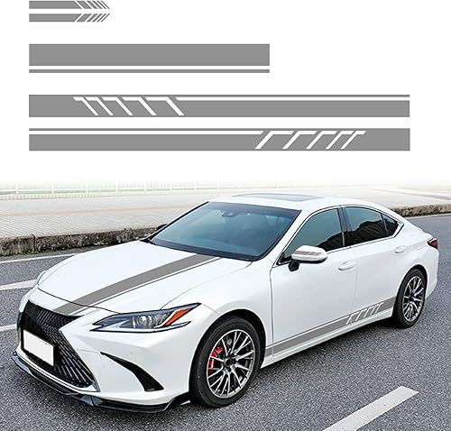 5 calcomanías de vinilo con diseño de rayas para el espejo retrovisor de la carrocería del automóvil, diseño de rayas de vinilo con diseño gráfico