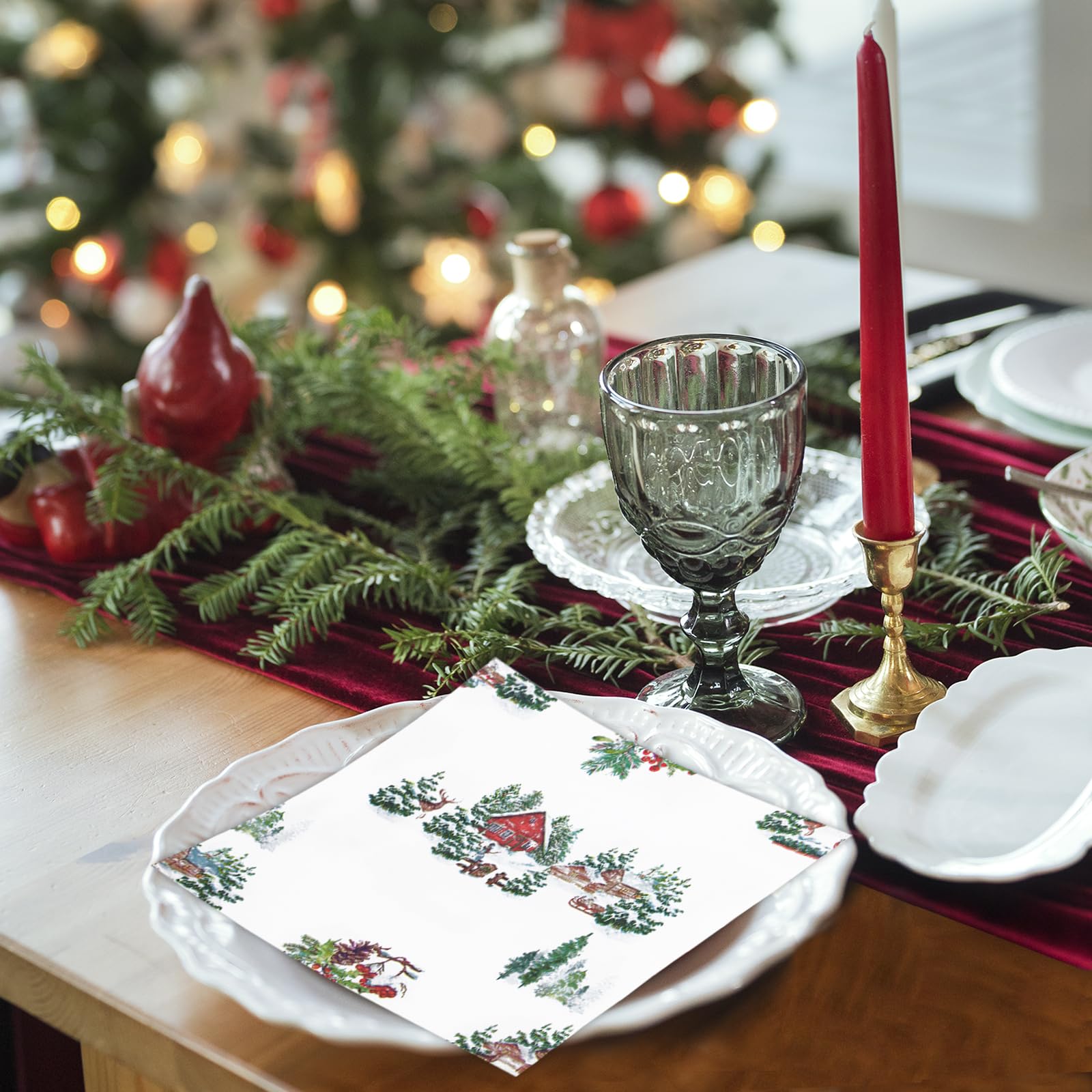 Papieren kerstservetten | Feestelijke designs en formaten