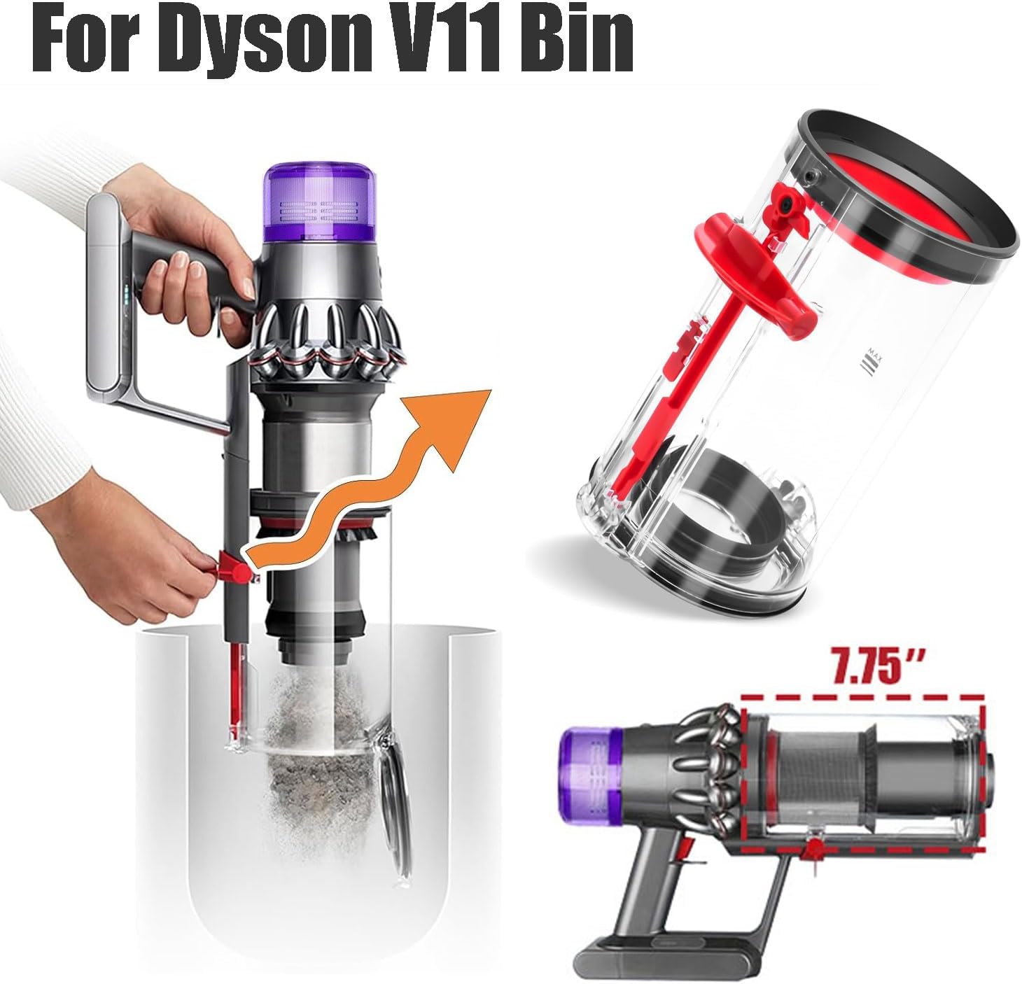 Dust Bin Replacement for V11, V15, SV14, SV15, SV22 Vacuum Cleaner Models