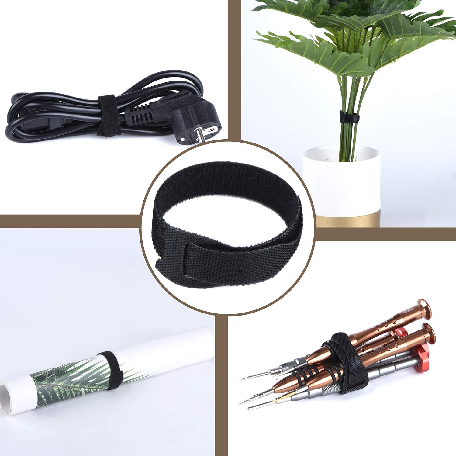 60PCS Black Reusable Cable Ties, Premium Nylon Adjustable Wire Ties Cable Straps, Cord Wrap and Cable Organizer Cable Cords Management Assorted 6 inch and 8 inch (30pcs 6" & 30pcs 8")