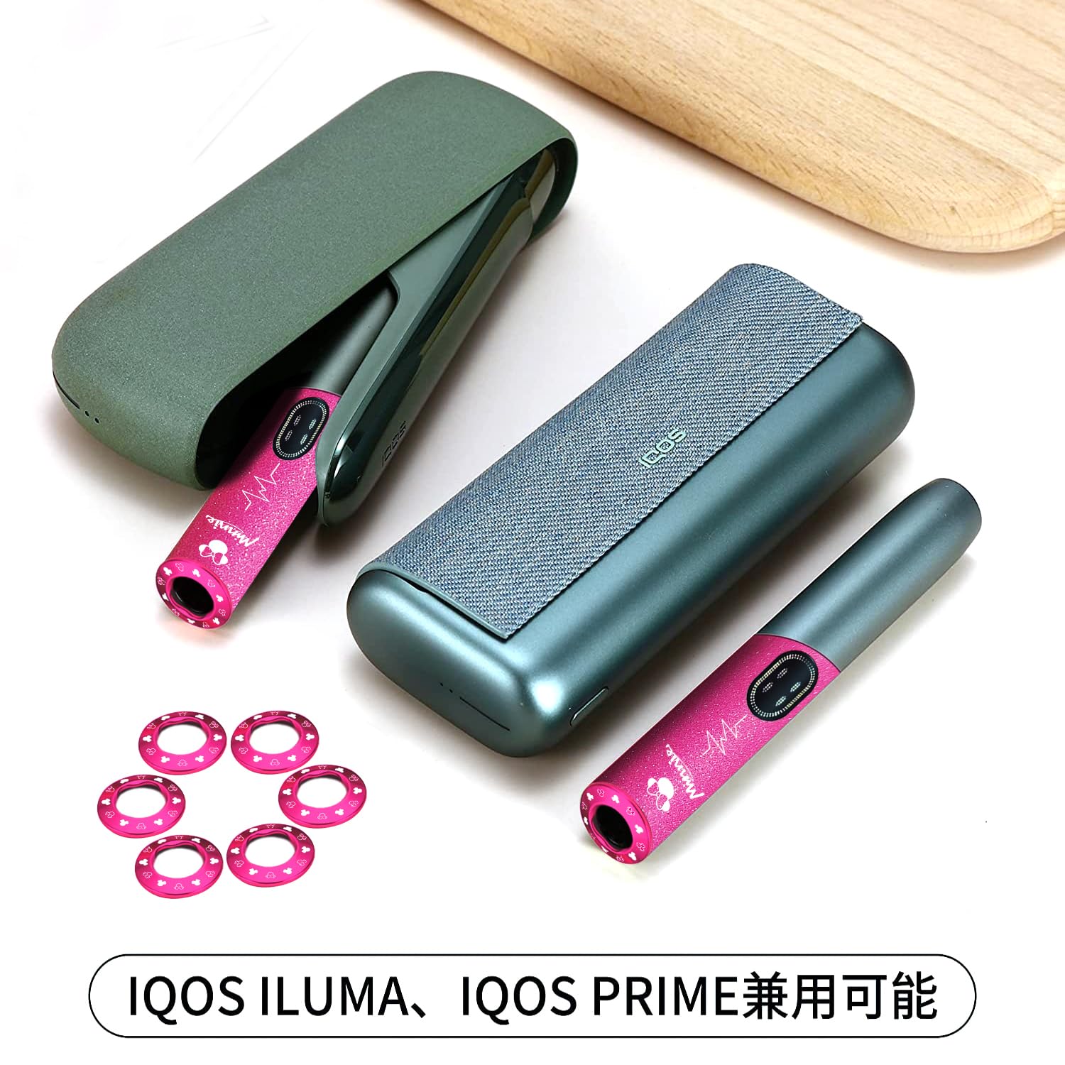 Amazon.co.jp: 可愛い耳 汎用交換 リング iqos iluma i 対応 アイコス 