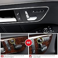 Vista 3 de Jaronx Compatible con tapa de botón de ajuste de asiento de puerta de Mercedes Benz, tapas de botón de ajuste de asiento para clase B W246, Clase C