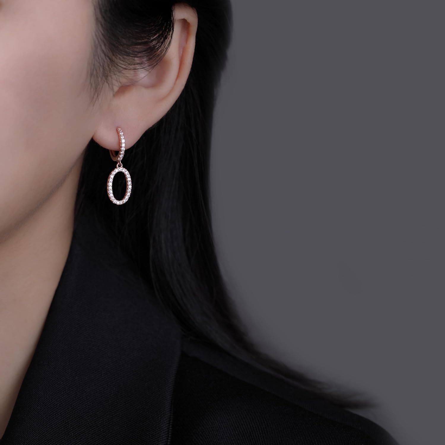 SLUYNZ Solid 925 Sterling Silver O Hoop Earrings for Women Teens CZ Circle Hoop Earrings Huggie Minimalist Earrings