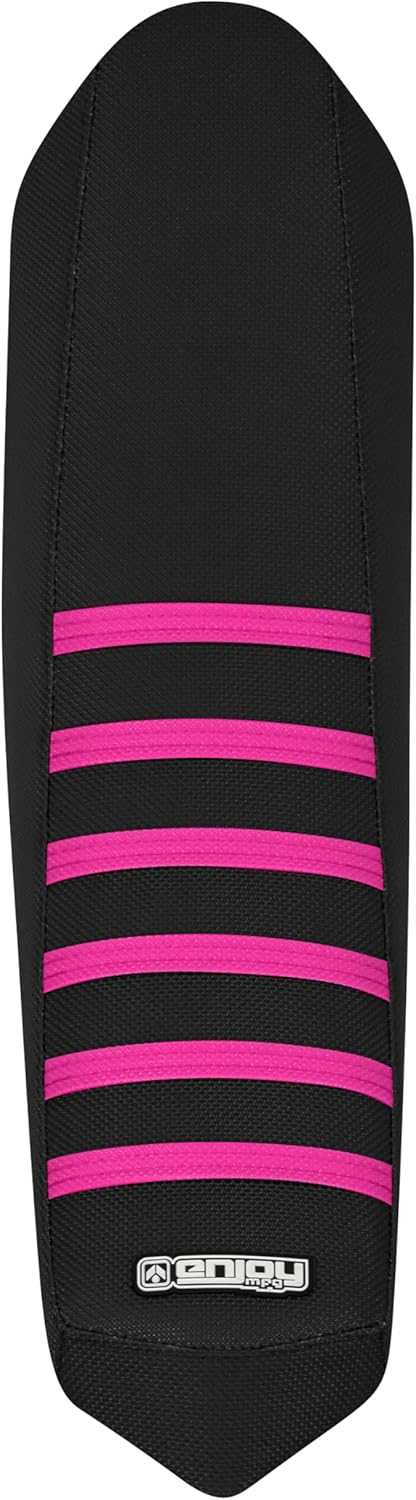 Enjoy Mfg Seat Cover - Compatible with Tuttio Soleil 01 Electric Mini Bike - #492 (All Black with Pink Ribs)