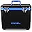 Engel UC19 19qt Leak-Proof, Air Tight, Drybox Cooler and Small Hard Shell Lunchbox for Men and Women in Black with Blue Interior