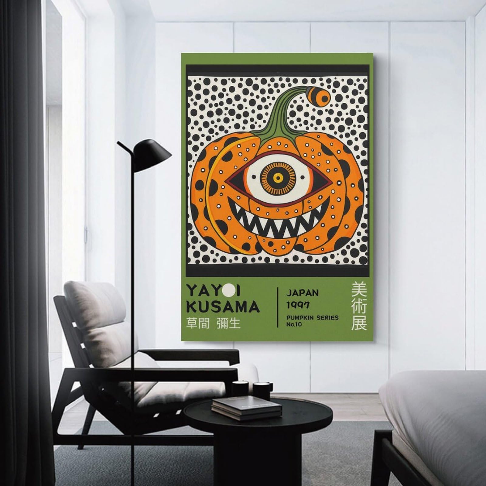 Junmoney Unframe-Style-8 Yayoi Kusama Pumpkin No.10 Exhibition Poster Wall Picture Print, 08X12inch(20X30cm), For New Homes, Bedrooms Or Workspaces, Thoughtful Wall Decor For Art Lovers