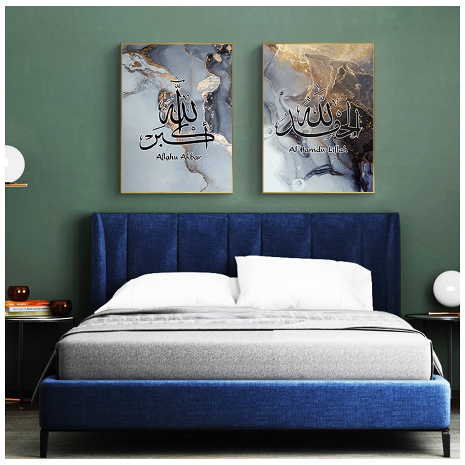 JNAOZI Canvas Abstract Luxury Fluid Art, Islamic Canvas Painting, Canvas Pictures in Various Formats - Image 3