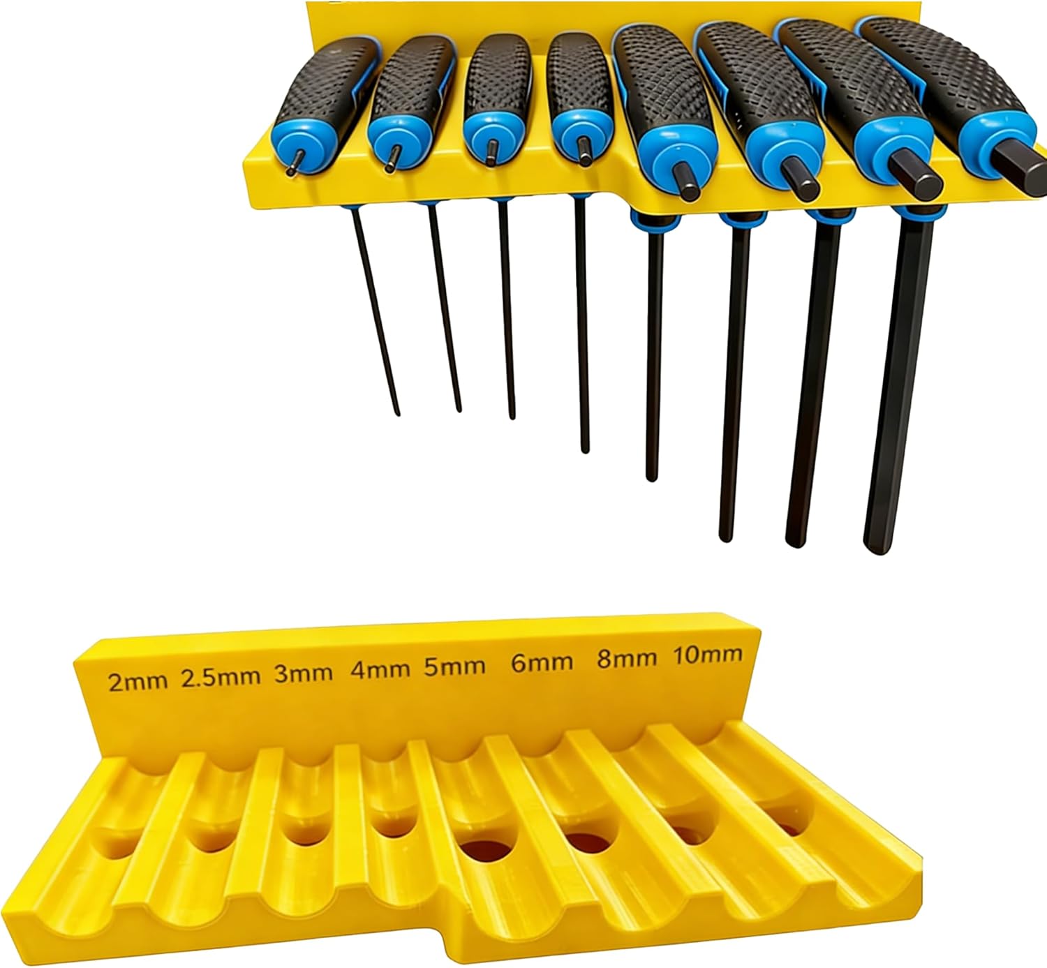 Magnetic Organizer Rack for T-Handle Wrenches Compatible with ICON T-Handle Sets Tool Storage Holder for Workbench or Toolbox (sae)