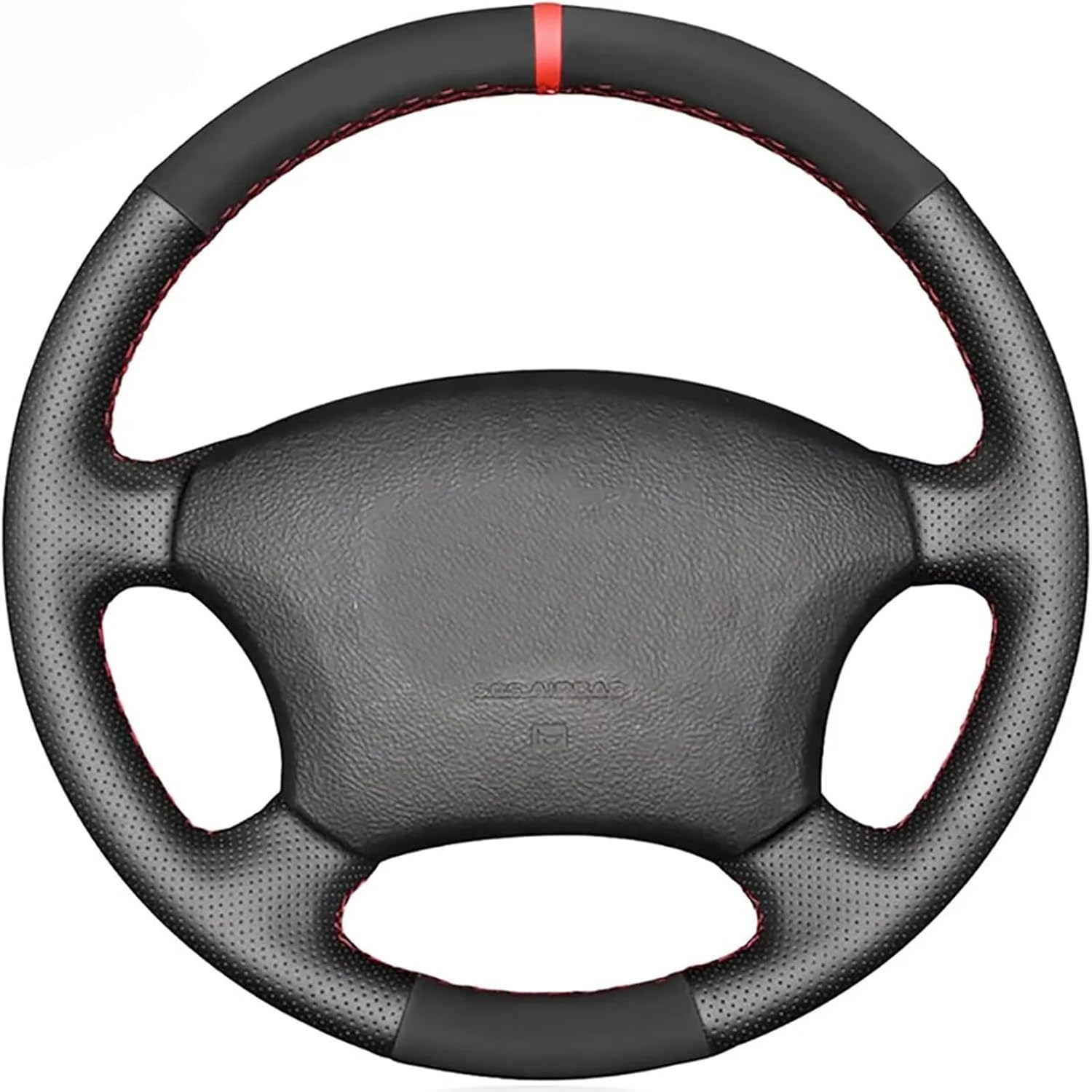 Locnky Custom Genuine Leather Steering Wheel Cover for Lexus LX470 1998-2002 / Lexus LX450 1996 1997 / Lexus LS400 1996-2000 / Toyota Land Cruiser 1995 1996 1997 1998 1999 2000 2001 2002 Accessories