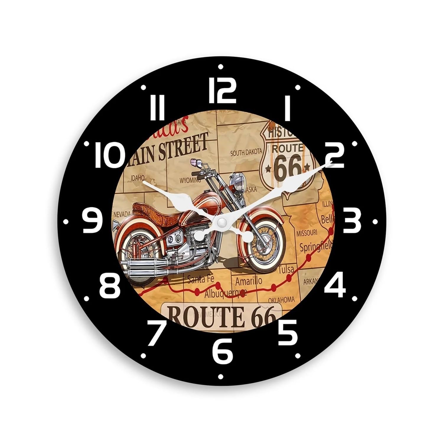 J9V4G6S3B5 Analogue Wall Clock Wooden Wall Clock, Living Room, Bedroom, Kitchen, Home Decoration, Silent Quartz, Housewarming, for Room Decoration(14inch)
