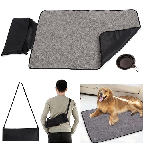 bangminda Manta para Mascotas Perros Gatos Manta de Felpa Impermeable Plegable Portátil para Perros 100x70 cm…