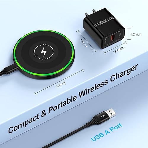 Miniatura 5 de Pixel 10 Pro Cargador inalámbrico, estación de carga inalámbrica de 15 W con adaptador USB A para Google Pixel 10 Pro XL 9 Pro XL 8 7, almohadilla