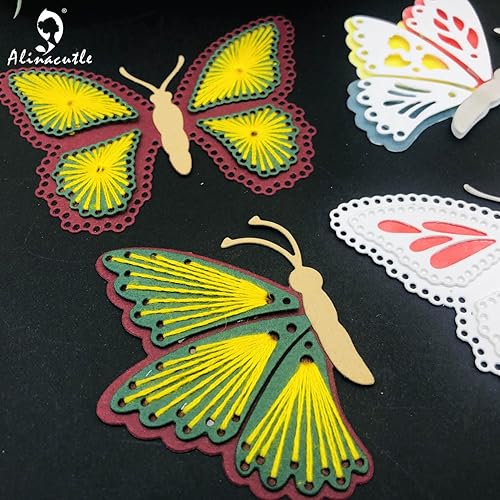 Vista 16 de AlinaCraft - Juego de 1 álbum hecho a mano de 6 x 8 pulgadas, corte de metal, troquelado para manualidades de papel, álbumes de bricolaje, regalos