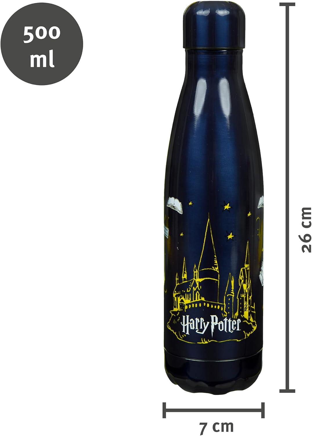 Undercover - Harry Potter - Double-Walled Stainless Steel Vacuum Flask - Leak-Proof - for Teenagers - 500 ml - Ideal for on The Go