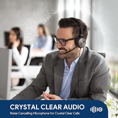 Miniatura 2 de Yealink UH36 - Auriculares profesionales con cable - Auriculares telefónicos para llamadas y música, auriculares con cancelación de ruido con