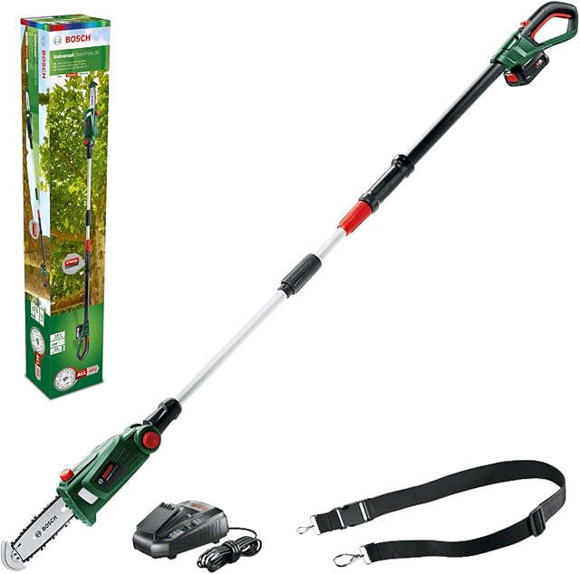 Bosch Cordless Pruner UniversalChainPole 18 (battery 2.5 Ah, 18 Volt System, in carton packaging)