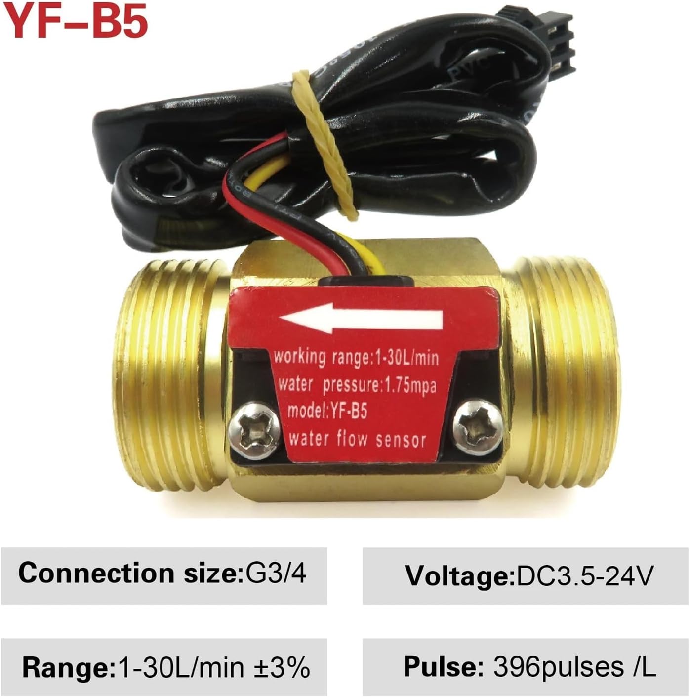 Brass Flow Switch Digital Monitor Sensor(YF-B5)